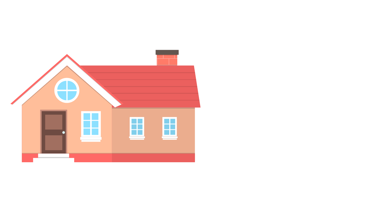 Simple House Icon for Real Estate Presentations