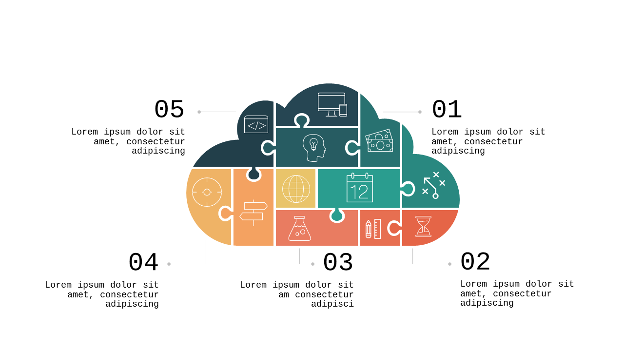 Illustrate Steps with a Cloud-Shaped Process Layout