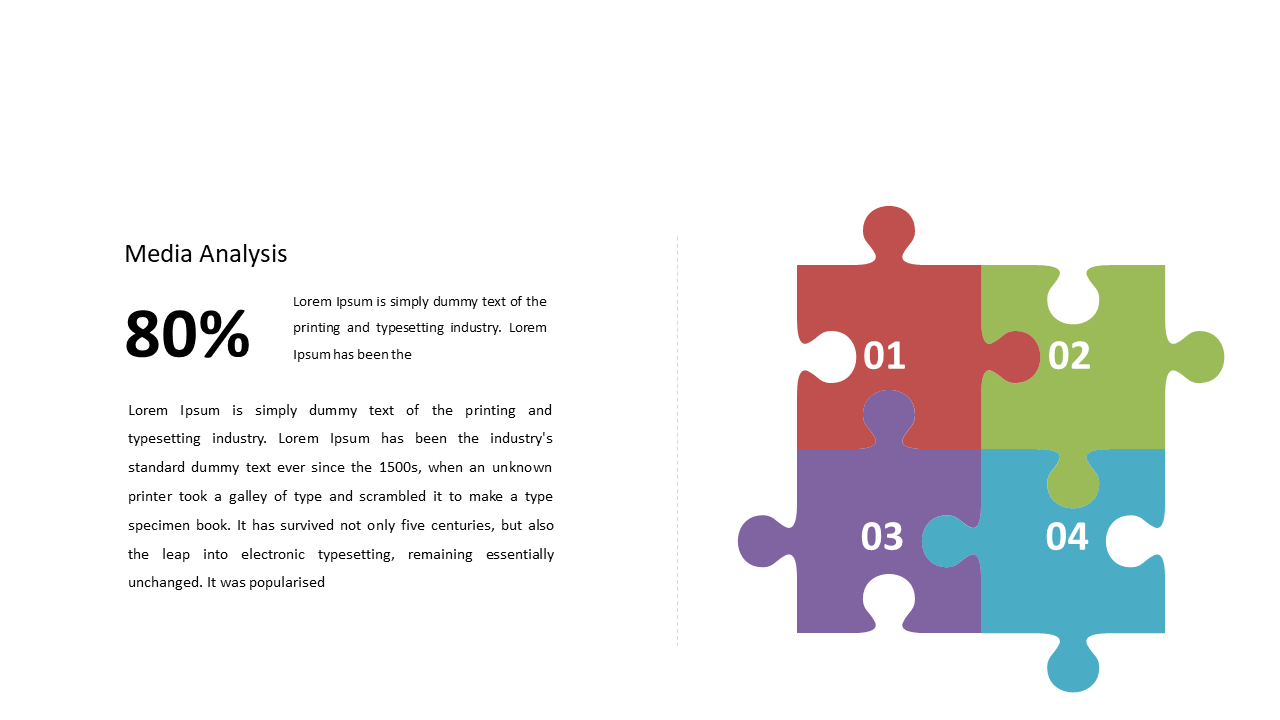 Colorful Puzzle Infographic for Media Analysis