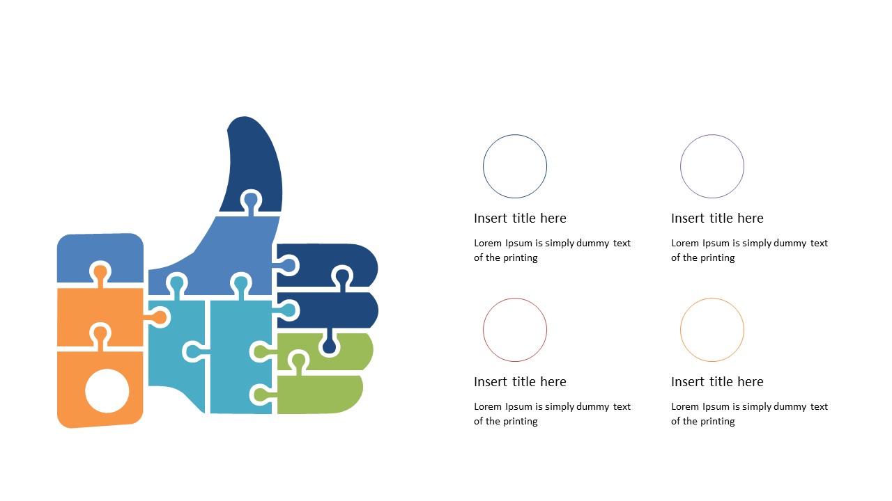 Engage Audience with Puzzle Piece Thumbs Up Layout