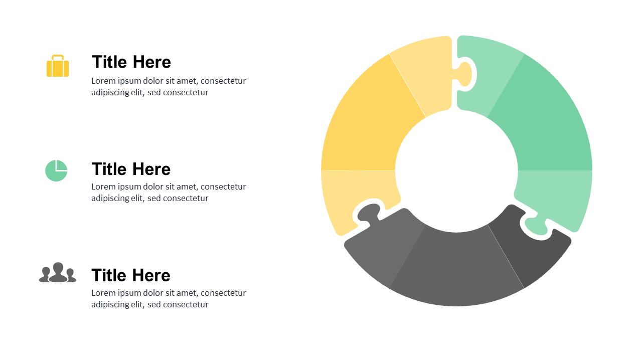 3-Section Circular Puzzle Diagram for Business Analysis
