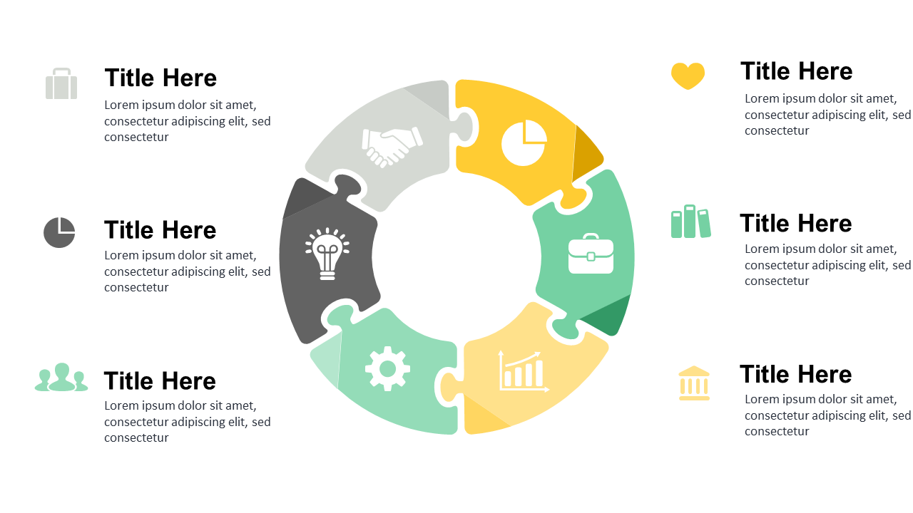Illustrate Workflows with 6-Step Circular Diagram