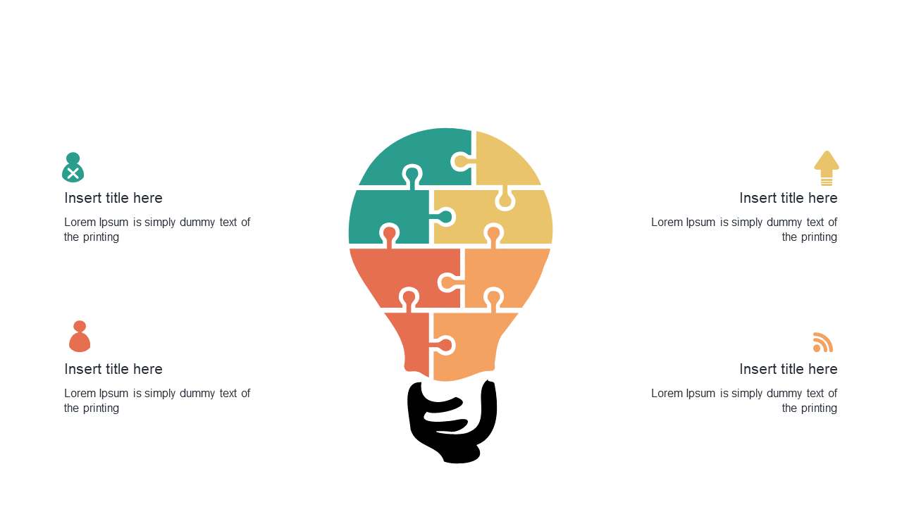 Creative Puzzle Lightbulb Idea Layout