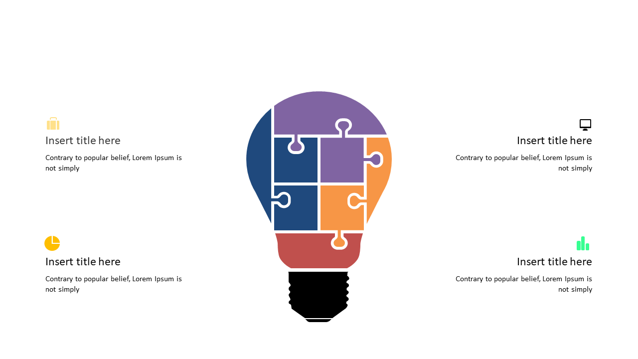 Symbolize Creativity with Lightbulb Puzzle Layout