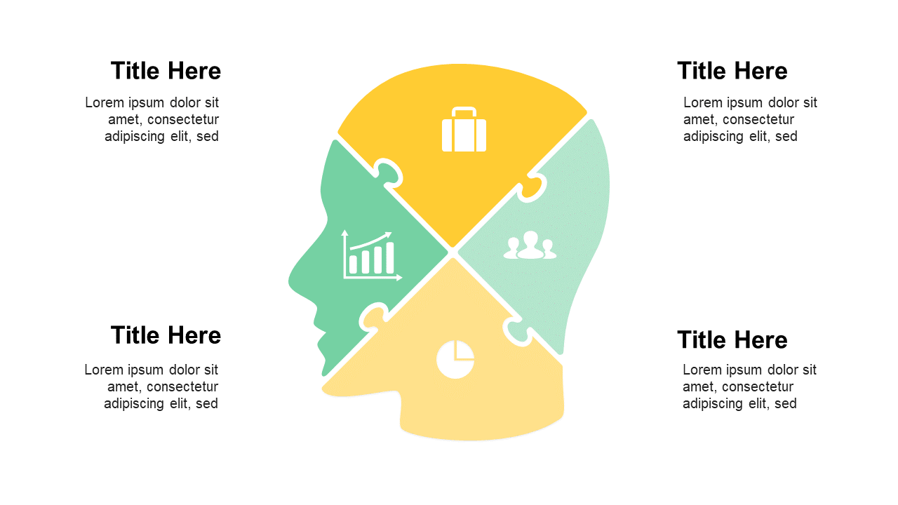 Puzzle Head Diagram for Multifaceted Ideas