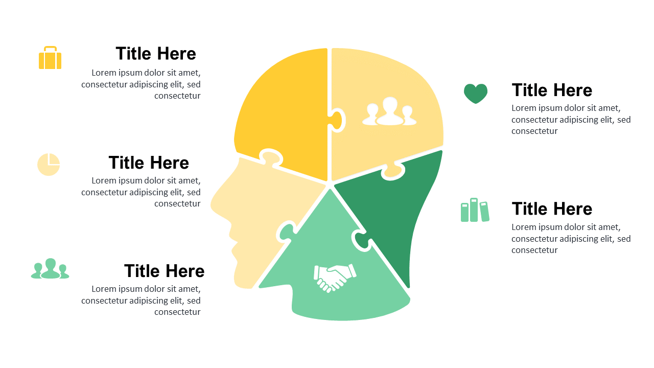 Illustrate Connections with Human Head Puzzle Diagram