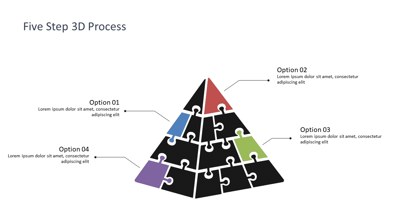 Present Five-Step Processes with 3D Puzzle Flow