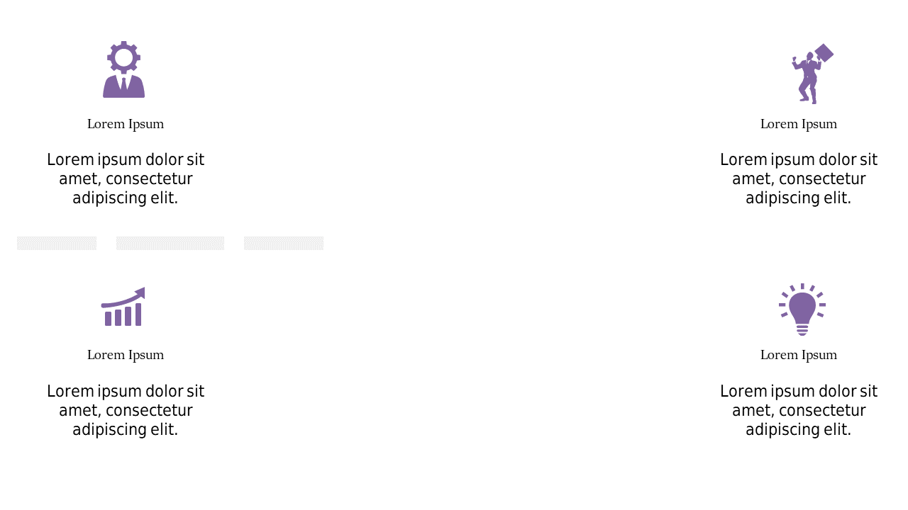 Four Quadrant Icons for Visual Concept Presentation