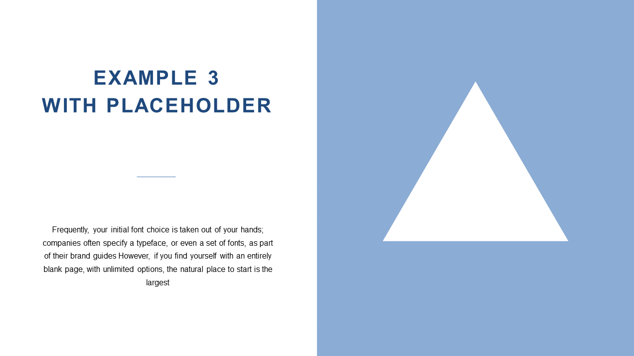 Present Messages Clearly with Simple Triangle Layout