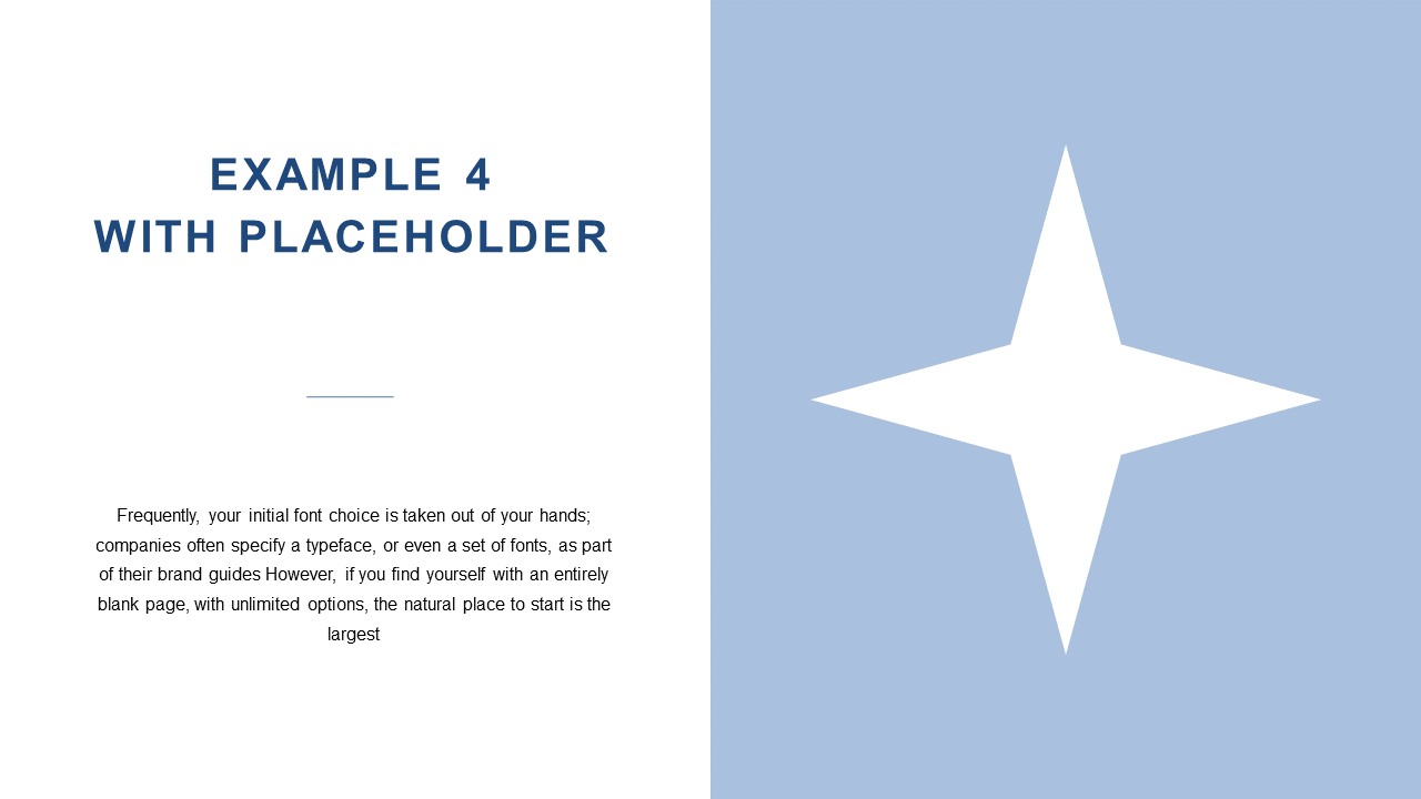 Balance Content with Two-Column Layout and Star Graphic