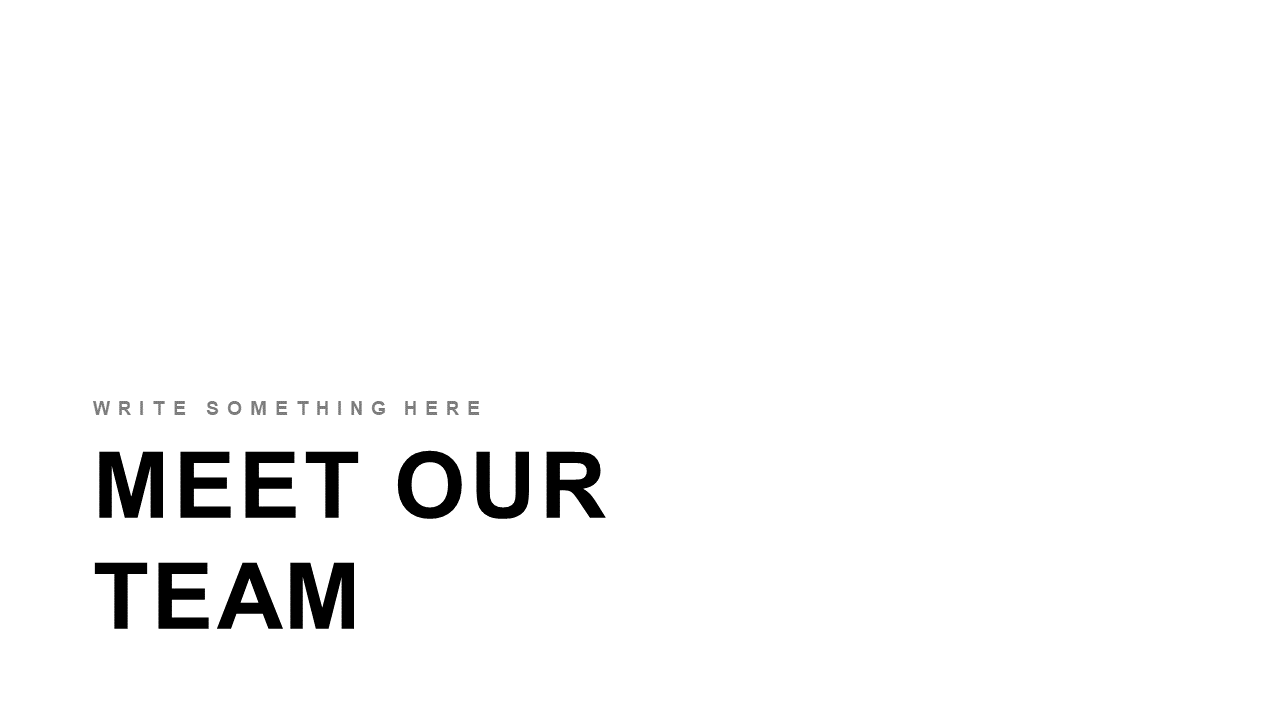 Introduce Team Members with Bold Header Slide