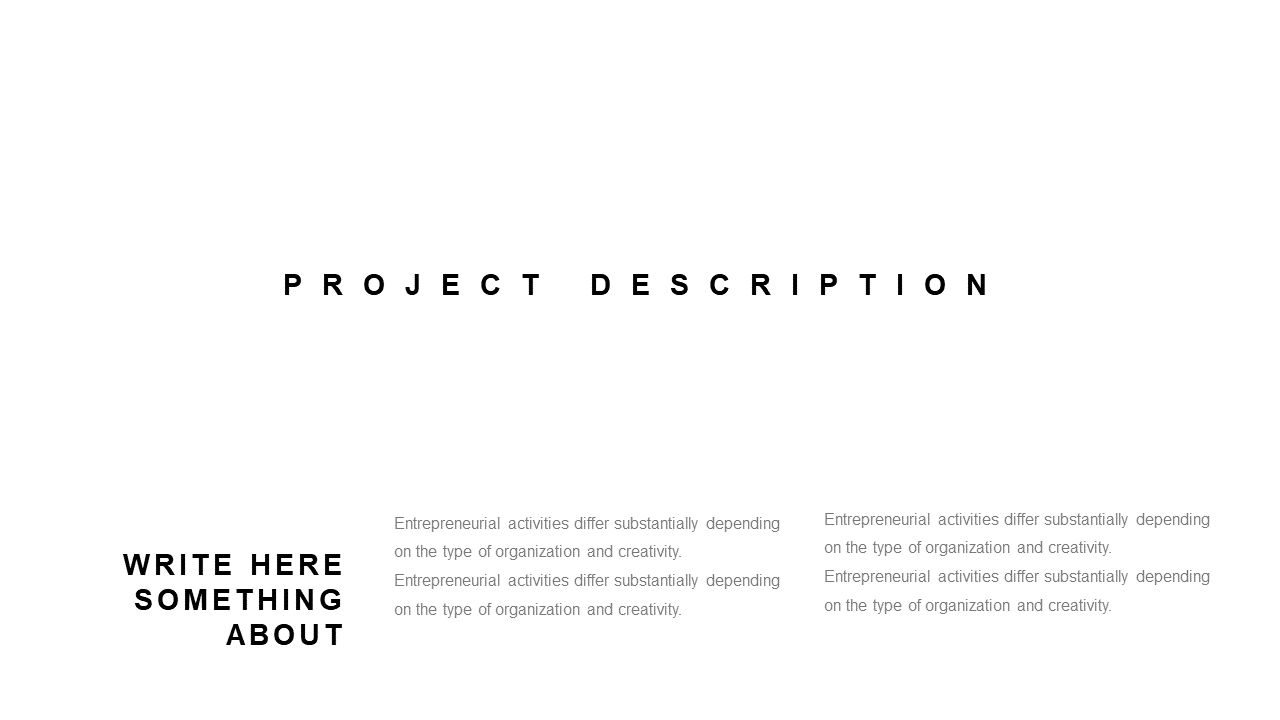 Summarize Projects Clearly with Minimal Layout