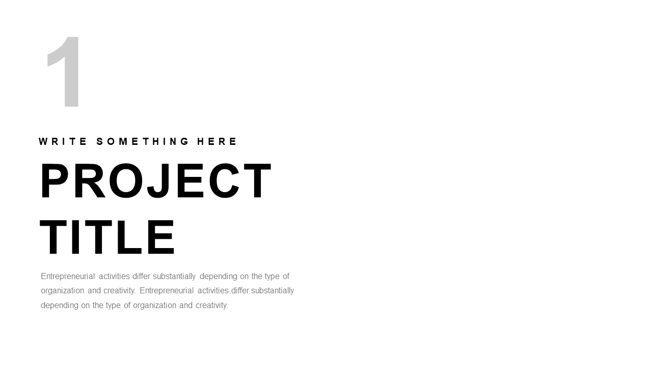 Engaging Minimalist Project Title Slide