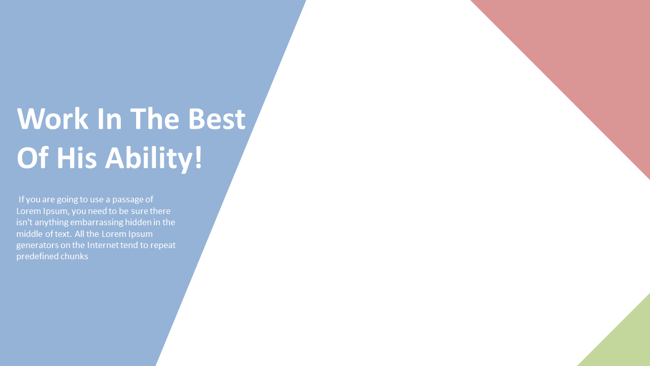 Dynamic Triangular Content Layout for Presentations