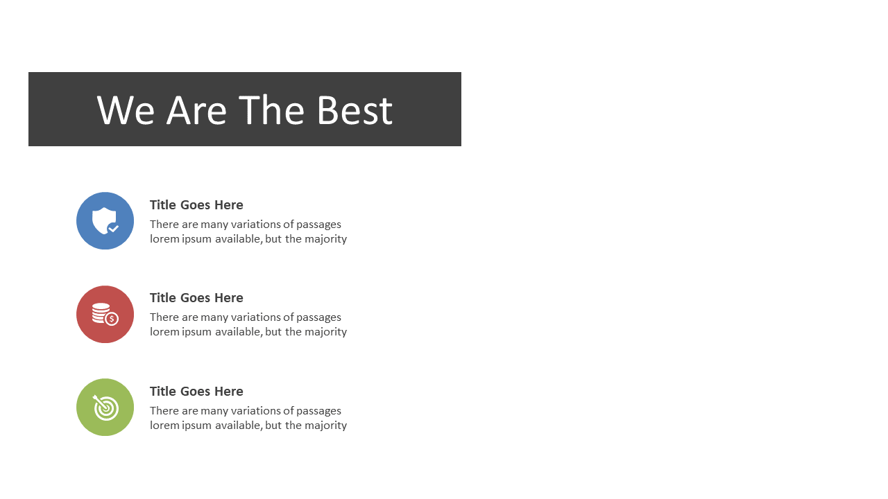 Present Key Points with a Three-Step Icon List