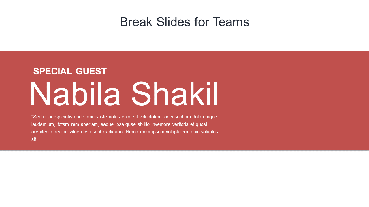 Introduce Guest Speakers with a Highlighted Slide