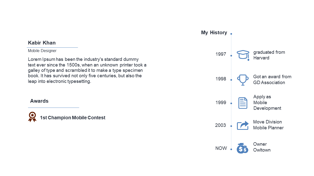 Showcase Professional Achievements with a Timeline