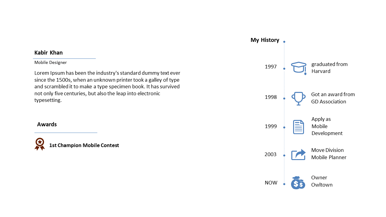 Professional Achievements Timeline with Customization