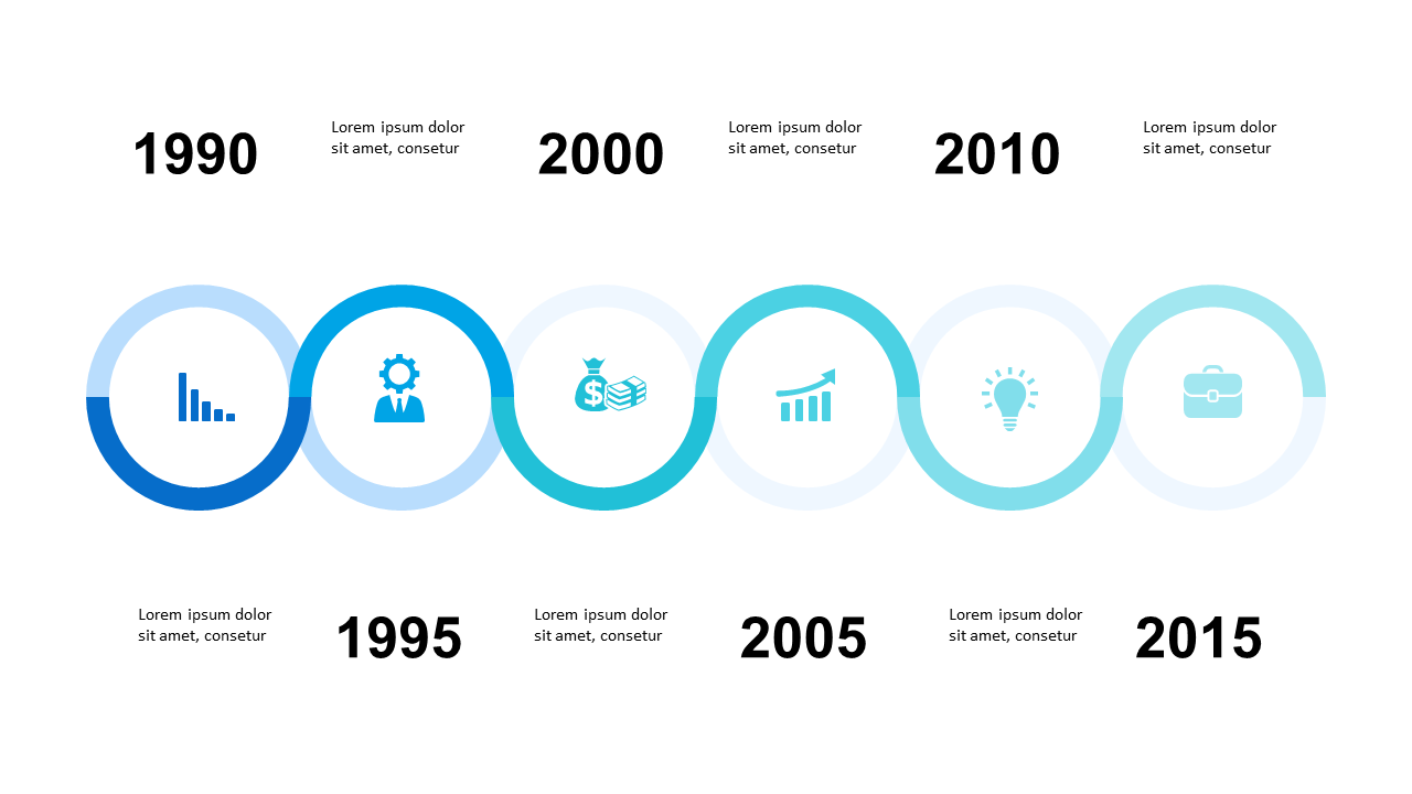 Showcase Progress with Circular Timeline Icons