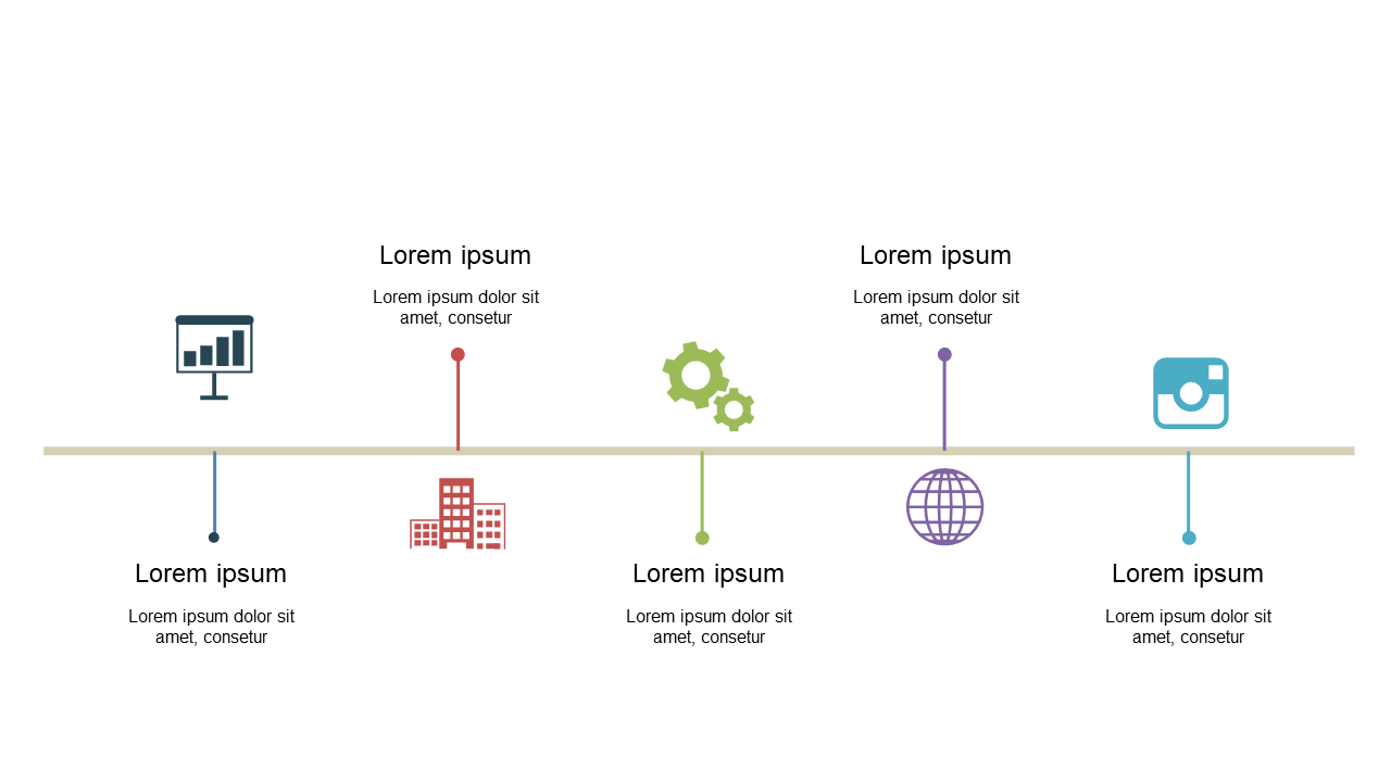 Showcase Events with Linear Icon Timeline