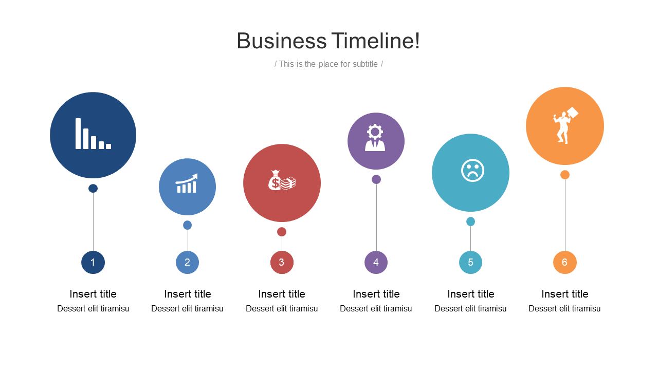 Present Key Milestones with Business Timeline Icons