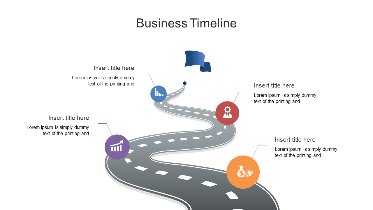 Visualize Key Business Milestones on a Curved Road