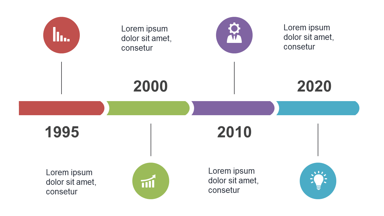 Showcase Project Progress with Colorful Timeline