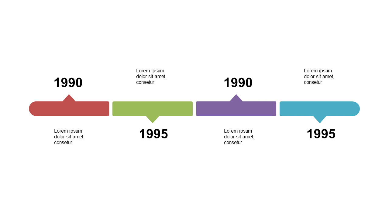 Present Progress Over Time with Horizontal Timeline