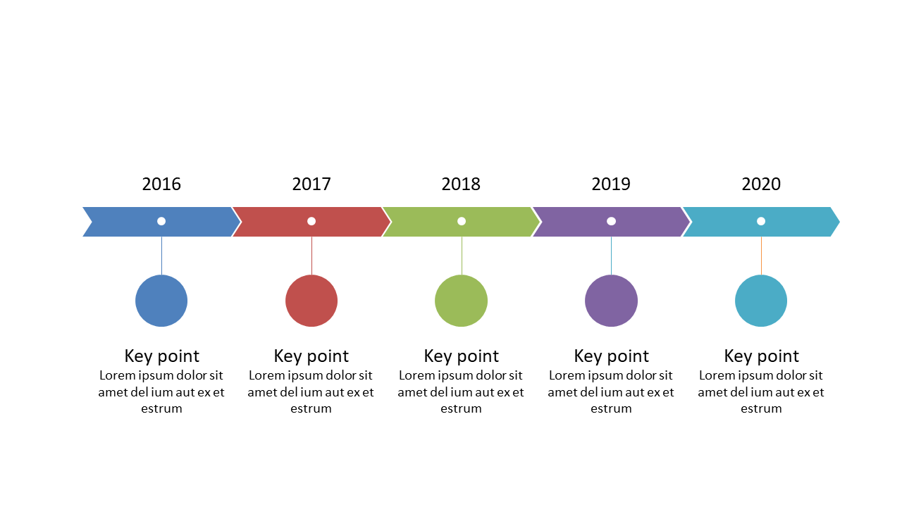 Engage Audiences with a Colorful Circular Timeline