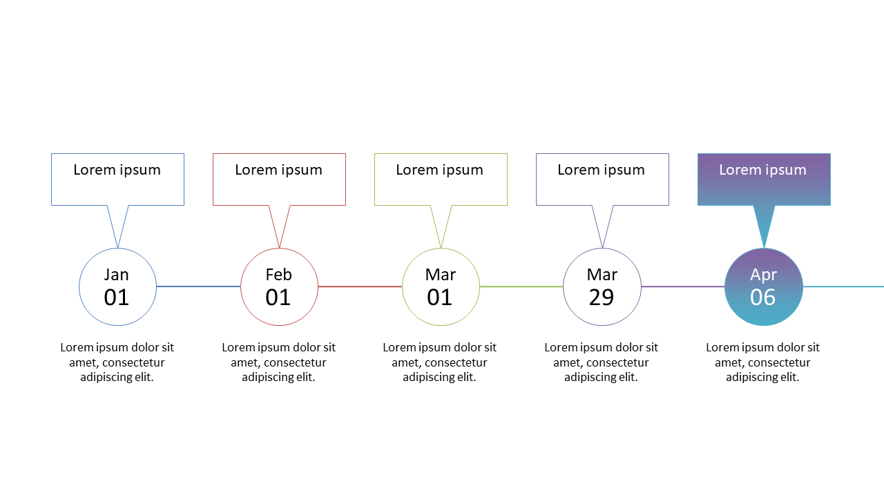 Engage Your Audience with a Colored Circular Timeline