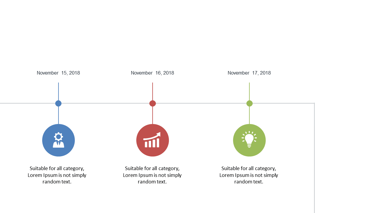 Showcase Key Milestones with a Three-Point Timeline