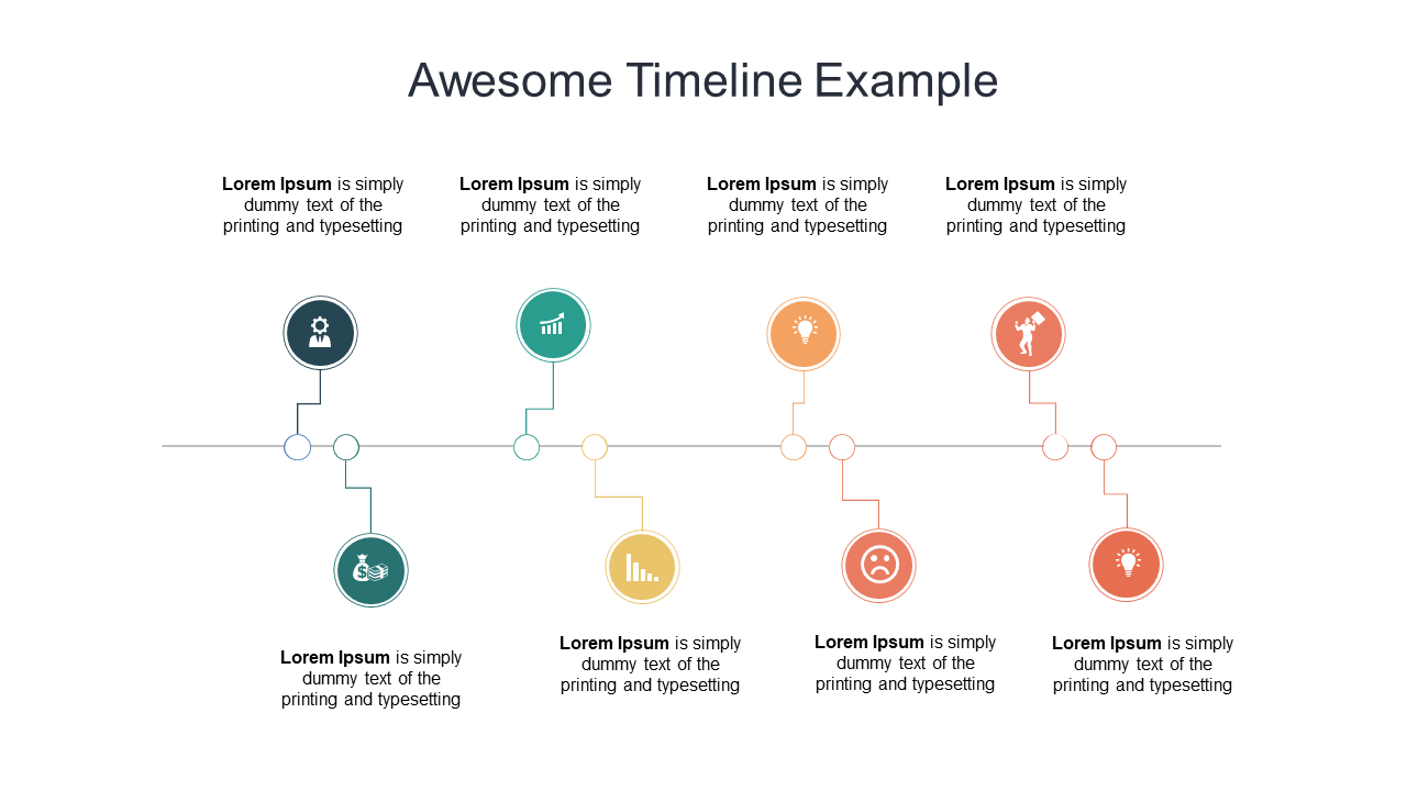 Showcase Achievements with Linear Timeline Layout