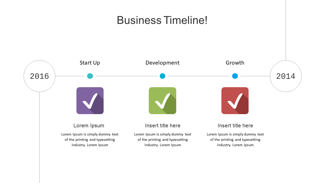 Showcase Business Phases with Horizontal Timeline
