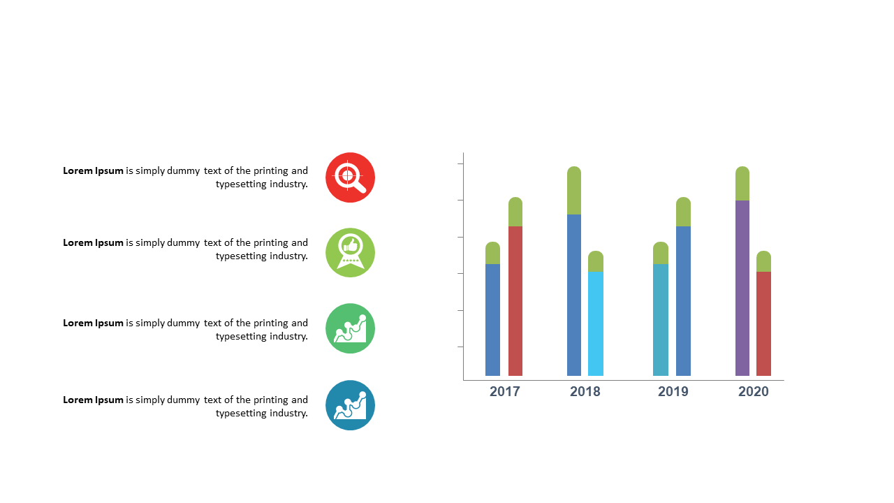 Engage Audience with Vertical Bar Chart and Icons