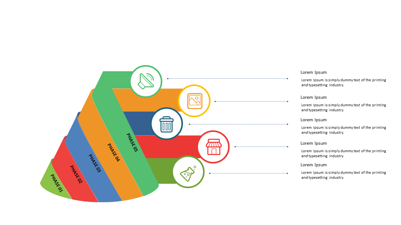 Illustrate Workflows with Colorful Spiral Process Flow