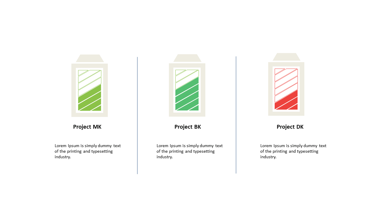Present Project Phases with Three-Step Overview