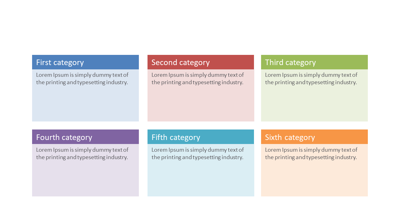 Organize Information with 6-Box Overview Layout