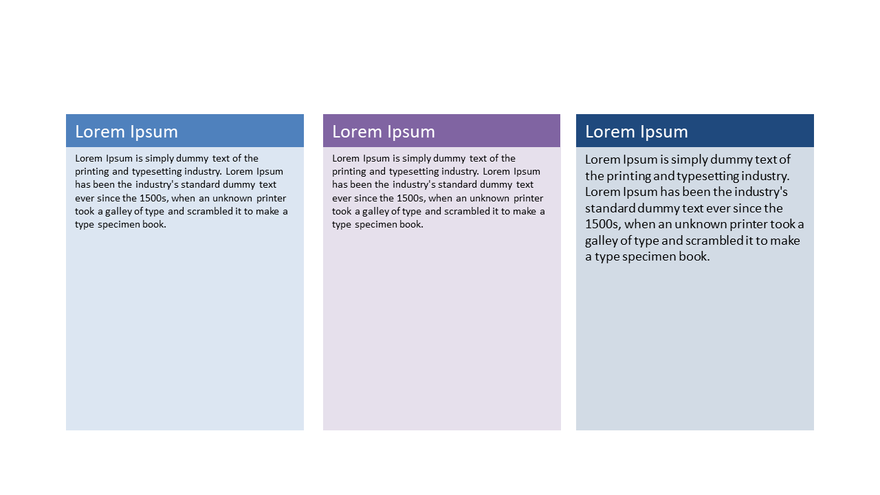 Summarize Information with Three-Column Layout
