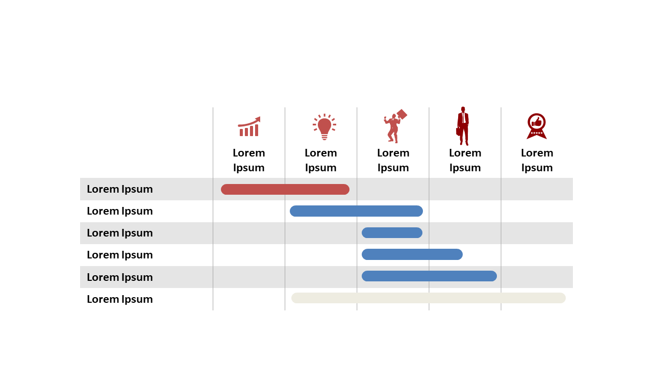 Track Projects with Gantt Chart and Icons