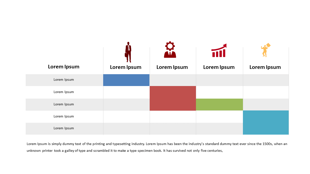 Compare Attributes with Icon-Based Comparison Table