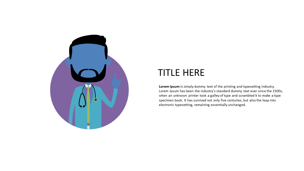 Medical Professional Illustration with Custom Text