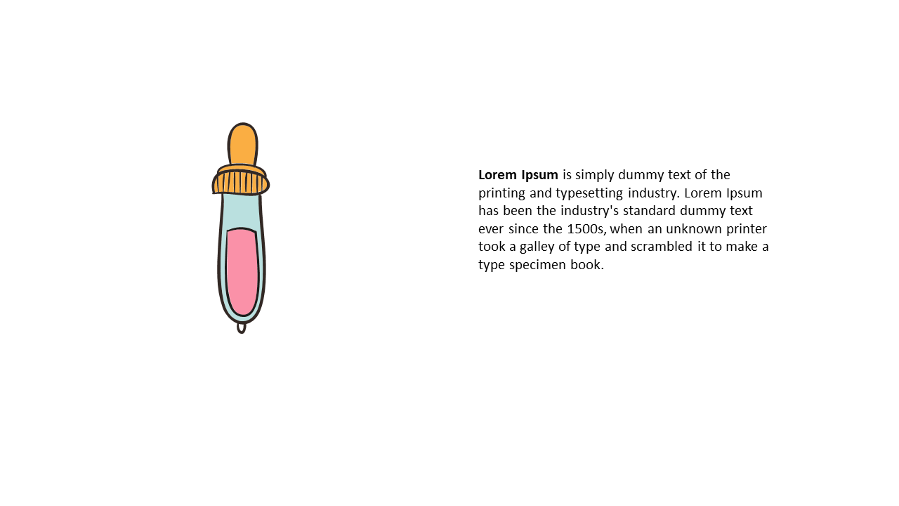 Present Information with Illustrated Dropper Graphic