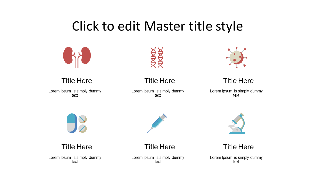 Grid Layout for Medical Icons in Presentations