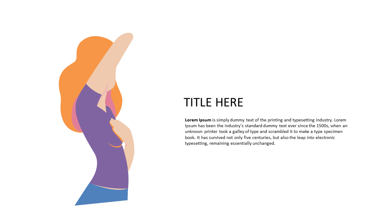 Customize Illustrated Woman Slide for Education
