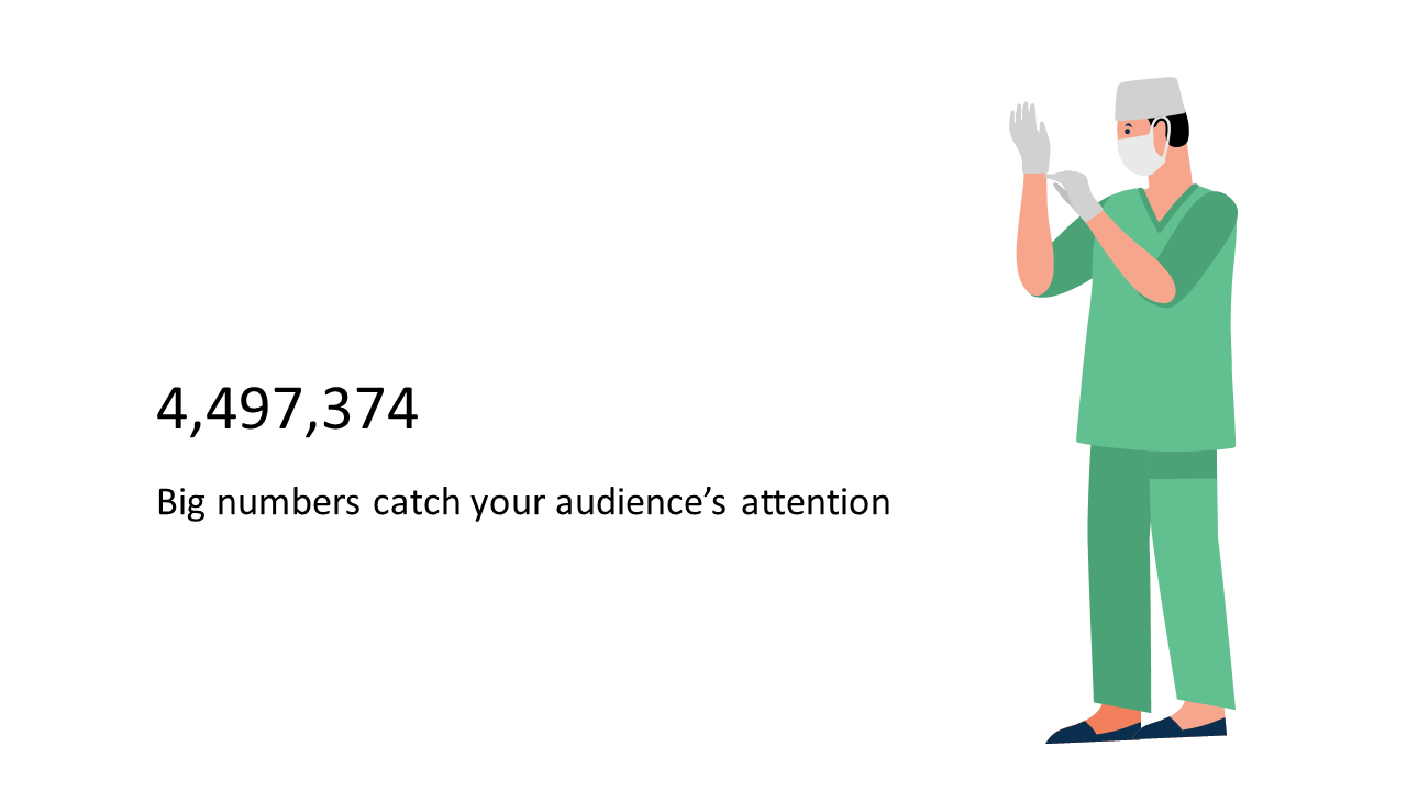 Engage with Bold Numbers and Character Illustrations