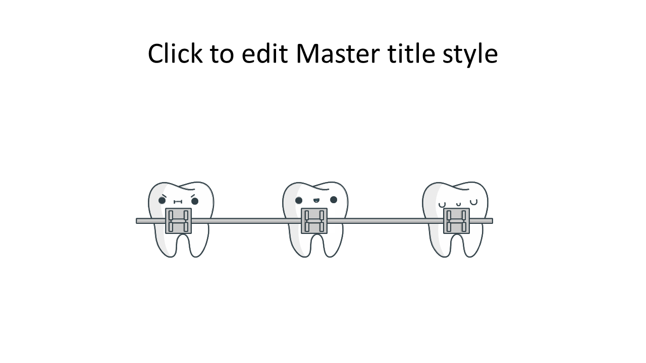 Creative Dental Braces Illustration for Presentations