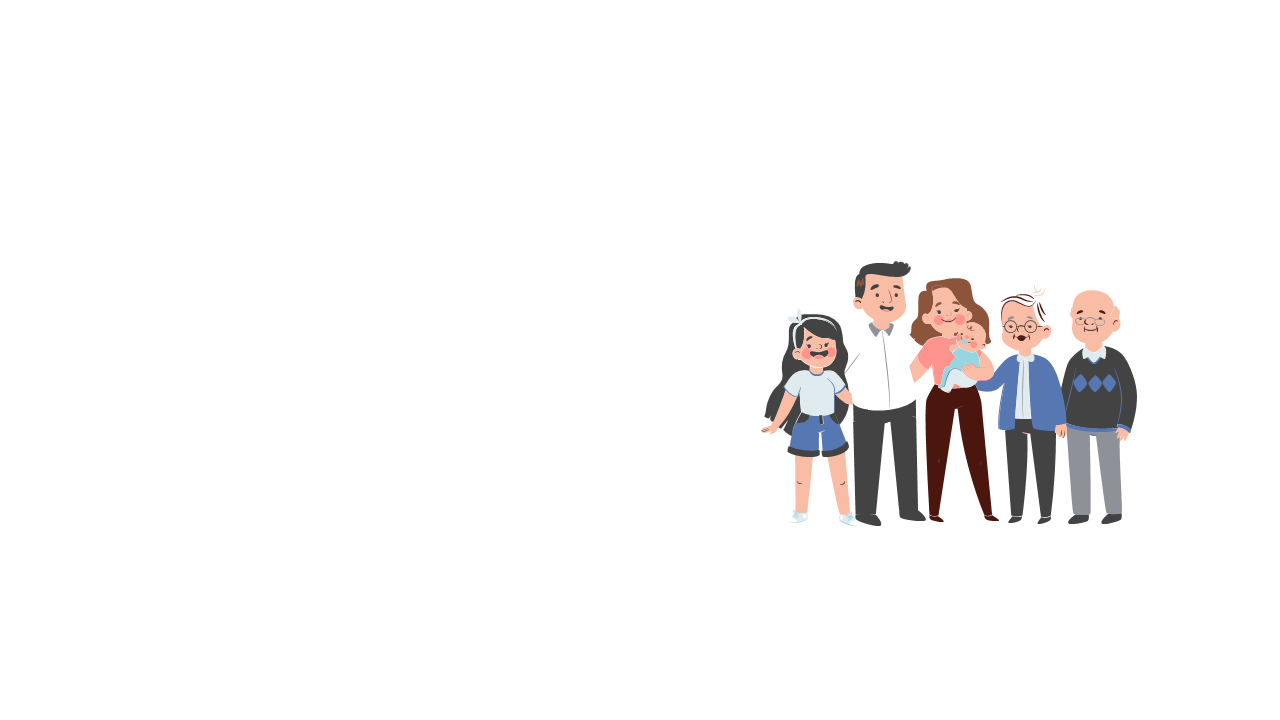 Family Portrait Illustration for Community Presentations