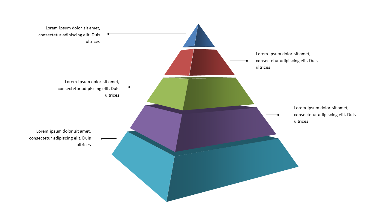 3D Pyramid Diagram for Hierarchical Presentations