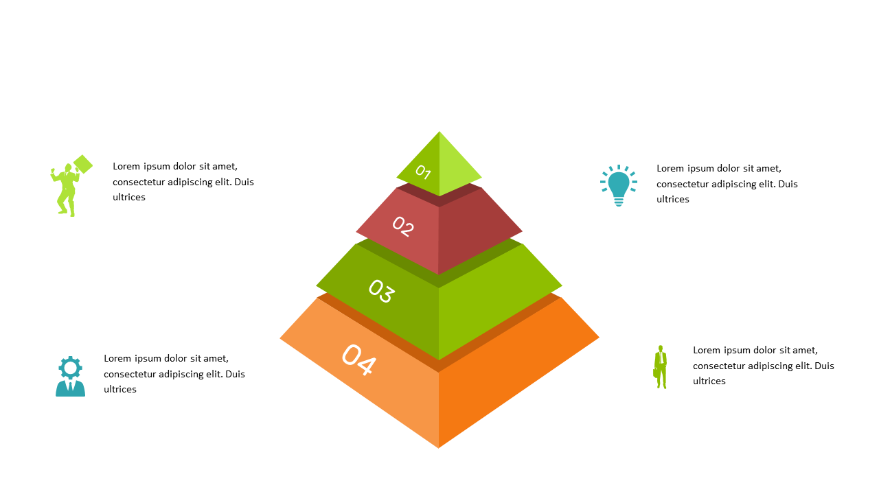 Visualize Hierarchies with Pyramid Diagram and Icons