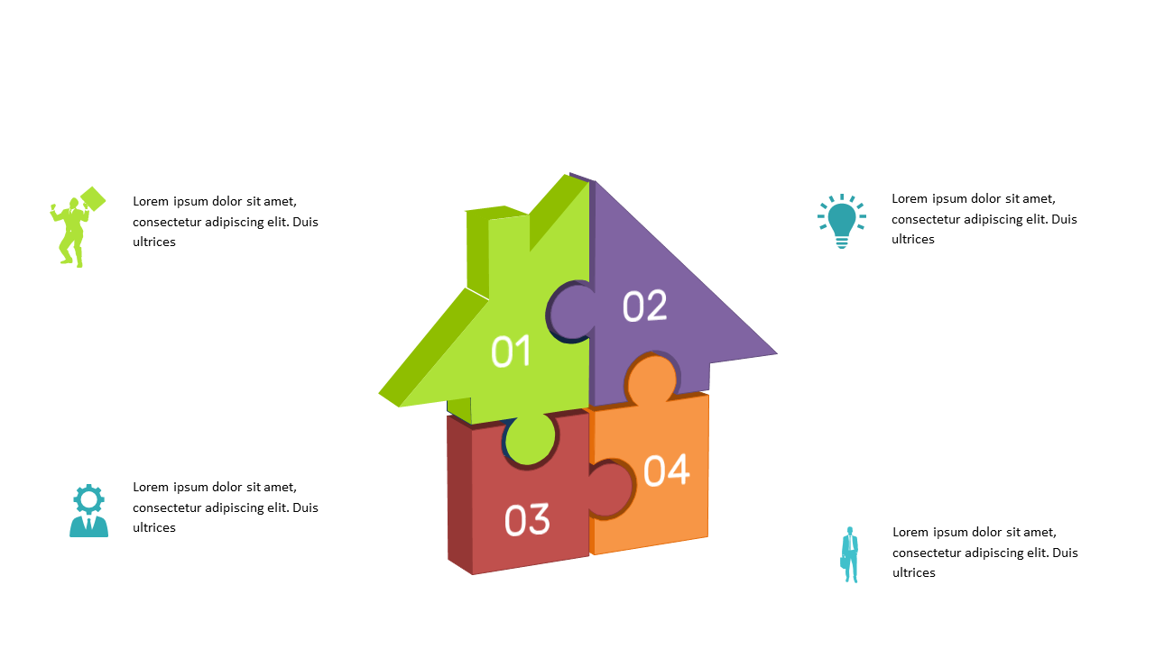 Present Ideas with 4-Section Puzzle House Layout
